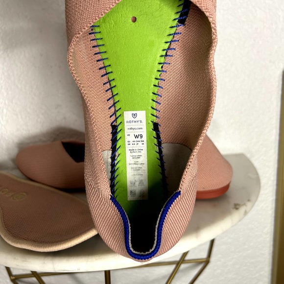 Rothy's The Flat Pink Coral Womens Size 9 Ballet Flat Round Toe Retired - Picture 10 of 16